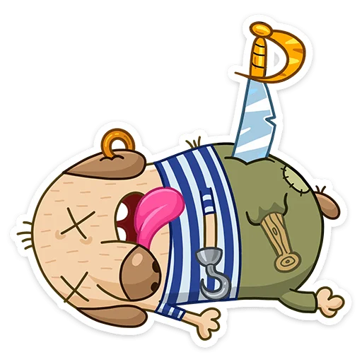 😵 Стикер «Пират Дигги» для Telegram