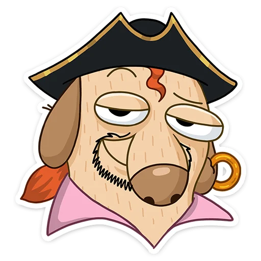 😏 Стикер «Пират Дигги» для Telegram