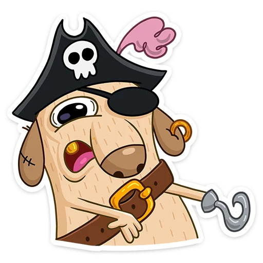 😨 Стикер «Пират Дигги» для Telegram