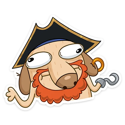 🤷‍♂ Стикер «Пират Дигги» для Telegram