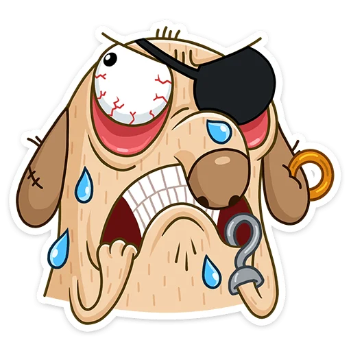😵 Стикер «Пират Дигги» для Telegram