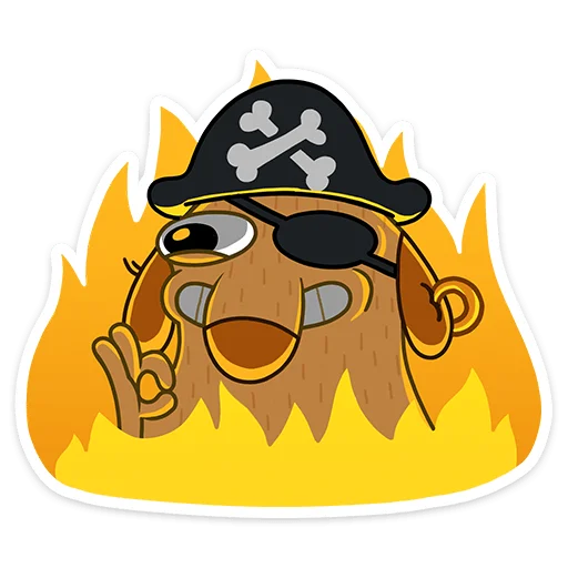 👌 Стикер «Пират Дигги» для Telegram