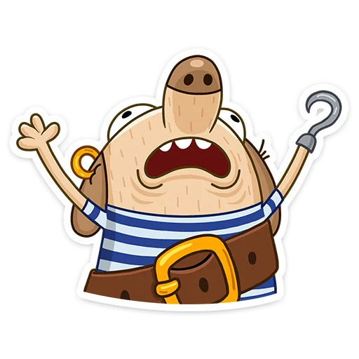 🙄 Стикер «Пират Дигги» для Telegram