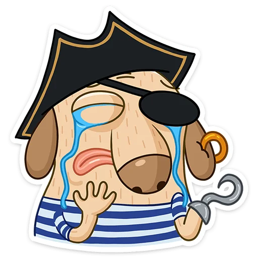 😭 Стикер «Пират Дигги» для Telegram