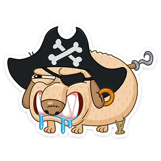 😠 Стикер «Пират Дигги» для Telegram