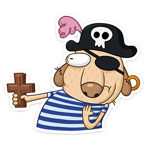 😳 Стикер «Пират Дигги» для Telegram