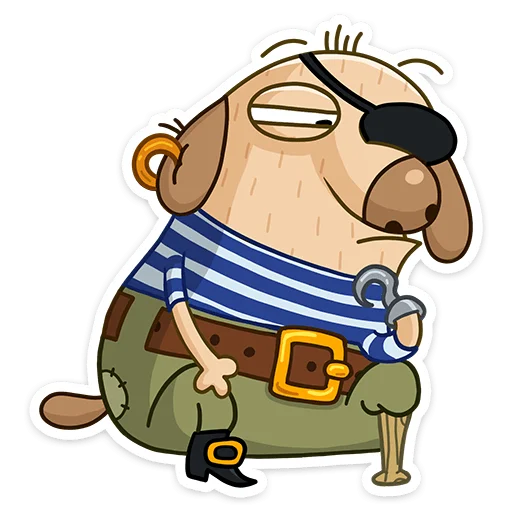 🤔 Стикер «Пират Дигги» для Telegram