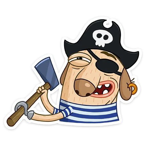 🪓 Стикер «Пират Дигги» для Telegram