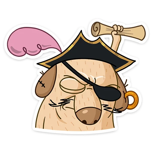 😣 Стикер «Пират Дигги» для Telegram