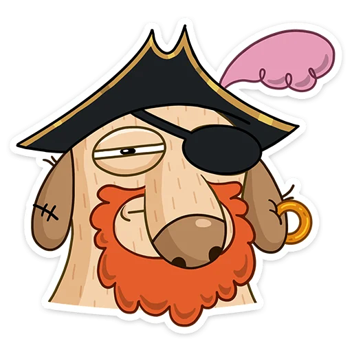 🧔 Стикер «Пират Дигги» для Telegram