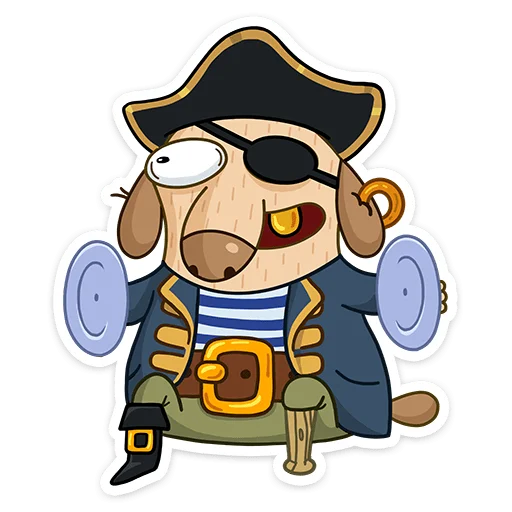 😱 Стикер «Пират Дигги» для Telegram