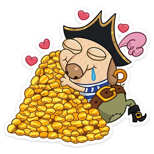 🤑 Стикер «Пират Дигги» для Telegram