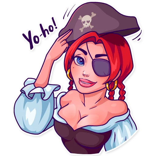 👋 Стикер «Rica the Pirate» для Telegram