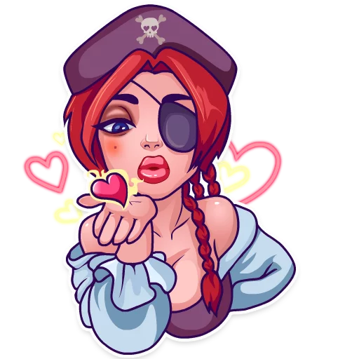 😘 Стикер «Rica the Pirate» для Telegram