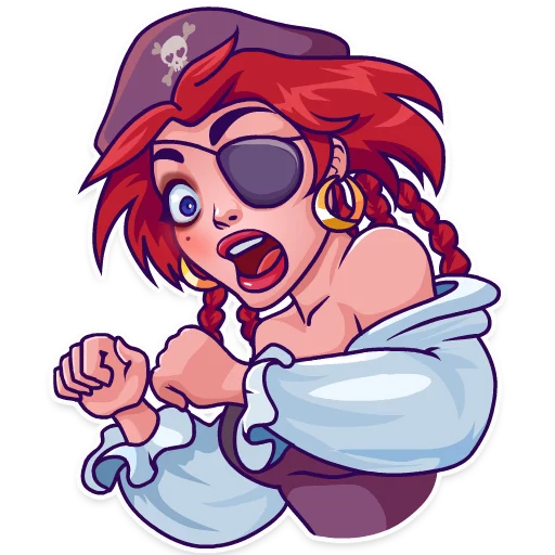 😦 Стикер «Rica the Pirate» для Telegram