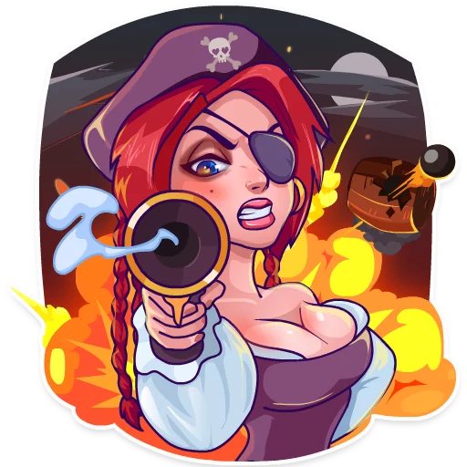🔫 Стикер «Rica the Pirate» для Telegram