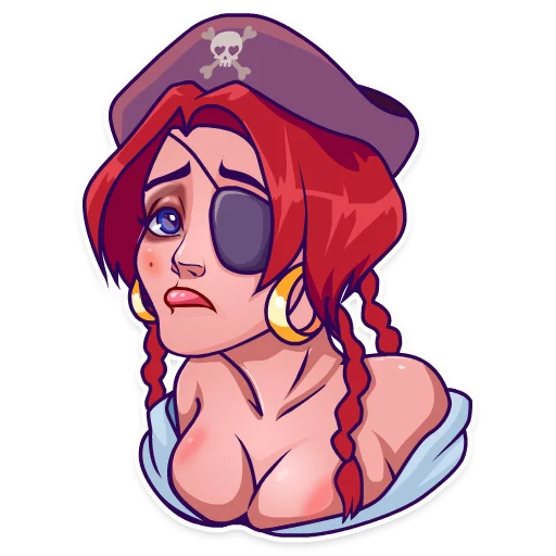 ☹ Стикер «Rica the Pirate» для Telegram