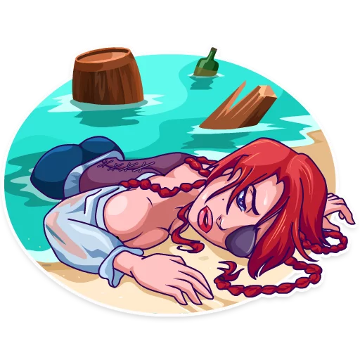 😲 Стикер «Rica the Pirate» для Telegram