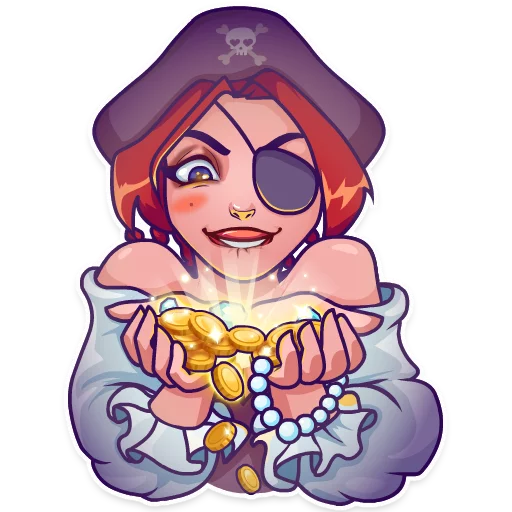 🤑 Стикер «Rica the Pirate» для Telegram