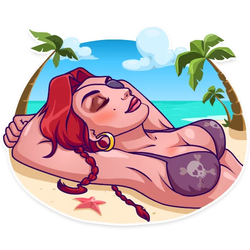 🙂 Стикер «Rica the Pirate» для Telegram