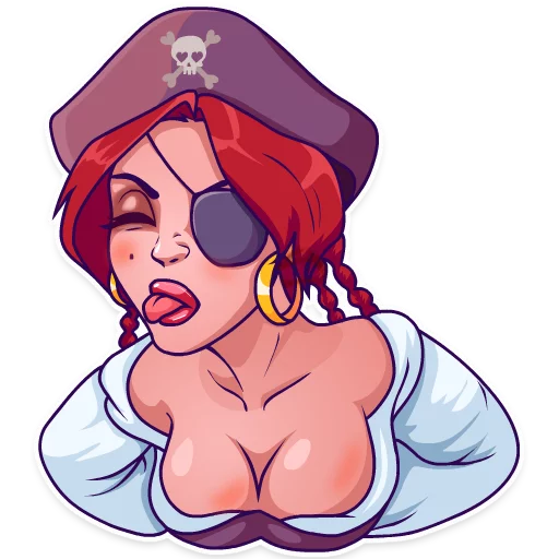 😜 Стикер «Rica the Pirate» для Telegram