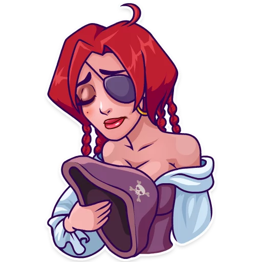 😞 Стикер «Rica the Pirate» для Telegram