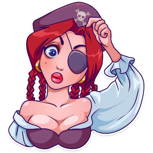 😯 Стикер «Rica the Pirate» для Telegram