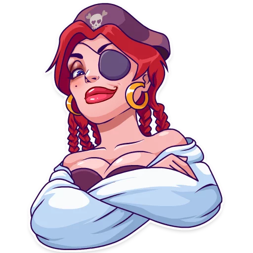 😏 Стикер «Rica the Pirate» для Telegram