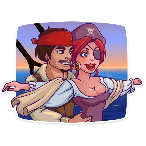 🛥 Стикер «Rica the Pirate» для Telegram