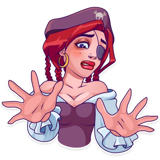 🙅 Стикер «Rica the Pirate» для Telegram