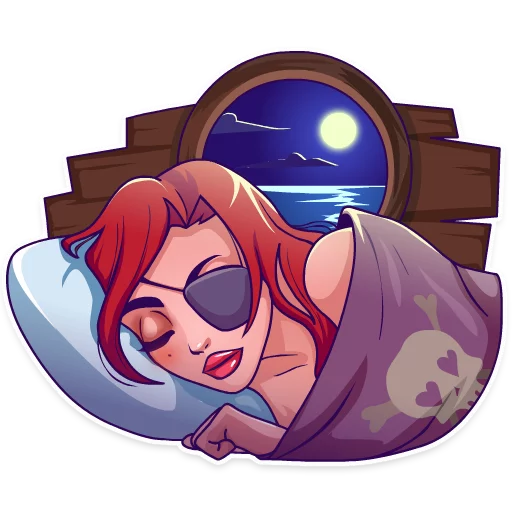 💤 Стикер «Rica the Pirate» для Telegram