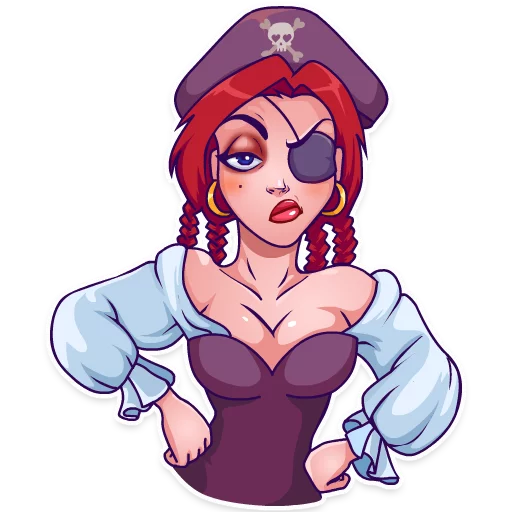 😒 Стикер «Rica the Pirate» для Telegram