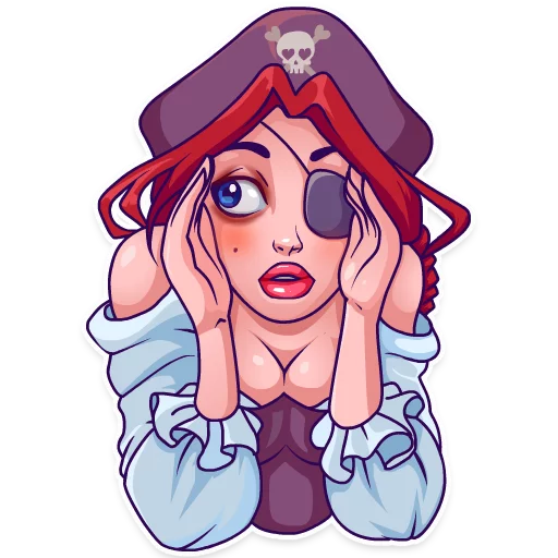 👀 Стикер «Rica the Pirate» для Telegram