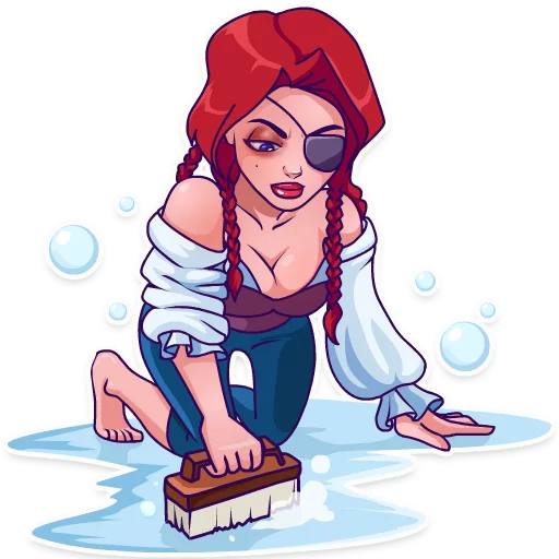 🗑 Стикер «Rica the Pirate» для Telegram