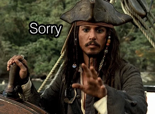 😥 Стикер «Pirates of The Caribbean» для Telegram