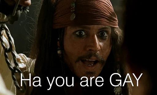 🏳️‍🌈 Стикер «Pirates of The Caribbean» для Telegram