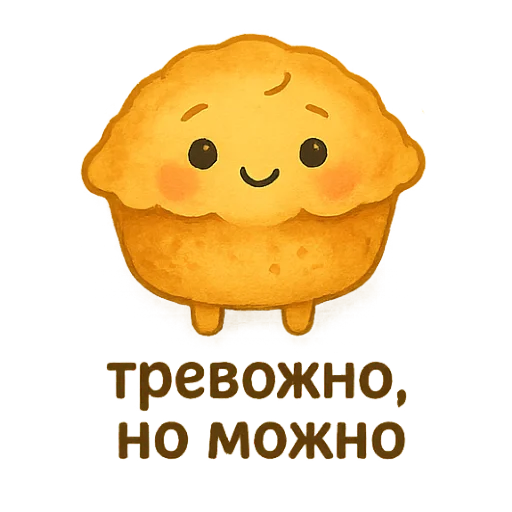 🤝 Стикер «Пирог из тревог» для Telegram