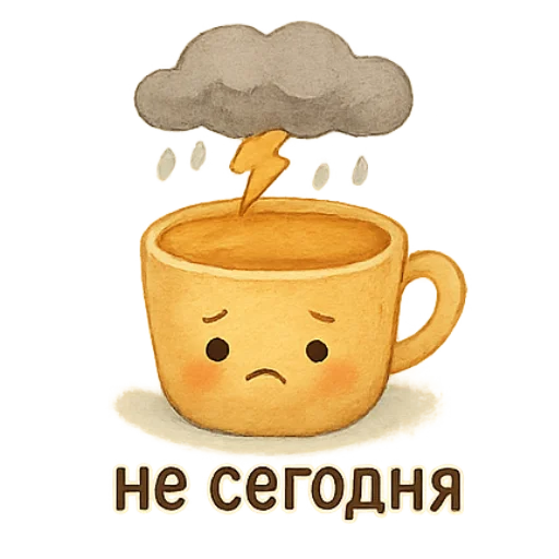 ⛈️ Стикер «Пирог из тревог» для Telegram