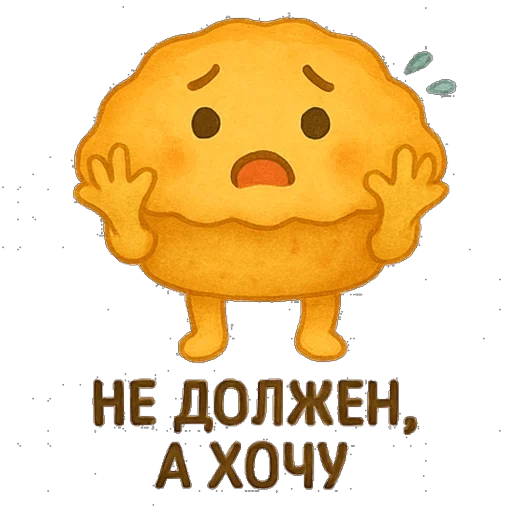 🫥 Стикер «Пирог из тревог» для Telegram