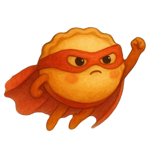 🦸‍♂️ Стикер «Пирог из тревог» для Telegram