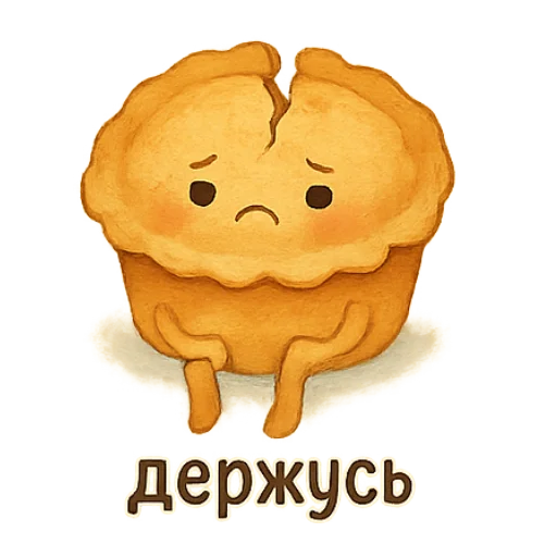😔 Стикер «Пирог из тревог» для Telegram