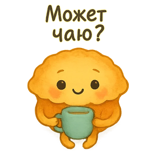☕️ Стикер «Пирог из тревог» для Telegram