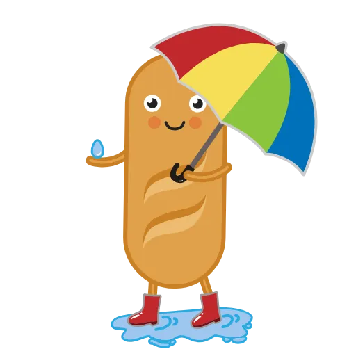 ☔️ Стикер «Питерская Булка» для Telegram