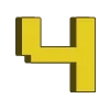 👾 Эмодзи «Пиксельные буквы жёлтые» для Telegram