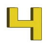 👾 Эмодзи «Пиксельные буквы жёлтые» для Telegram