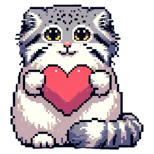 Стикерпак pixel manul для Telegram