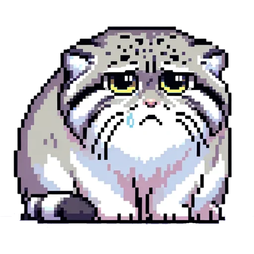 😭 Стикер «pixel manul» для Telegram