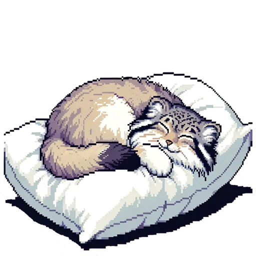 🛏 Стикер «pixel manul» для Telegram