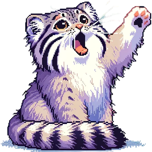 😲 Стикер «pixel manul» для Telegram