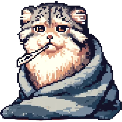 🤒 Стикер «pixel manul» для Telegram